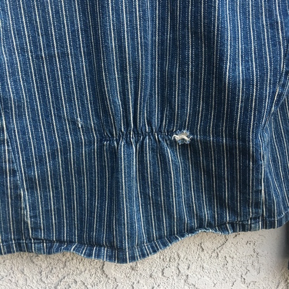 Vintage Kitsch Denim Pinstripe Blazer - Picture 3 of 4
